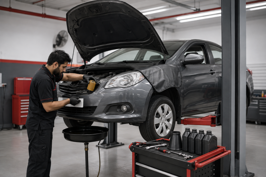 Oil change and car tune-up service in Sharjah
